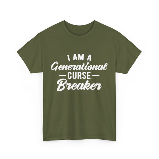 Faith Based T Shirts, I am a generational curse breaker Unisex Heavy Cotton Tee