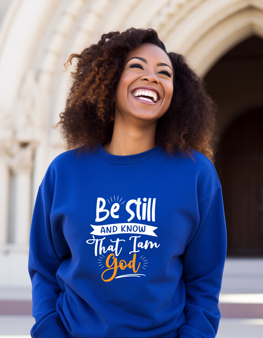 Unwind with our Be Still and Know Sweatshirt, where comfort meets inspiration.