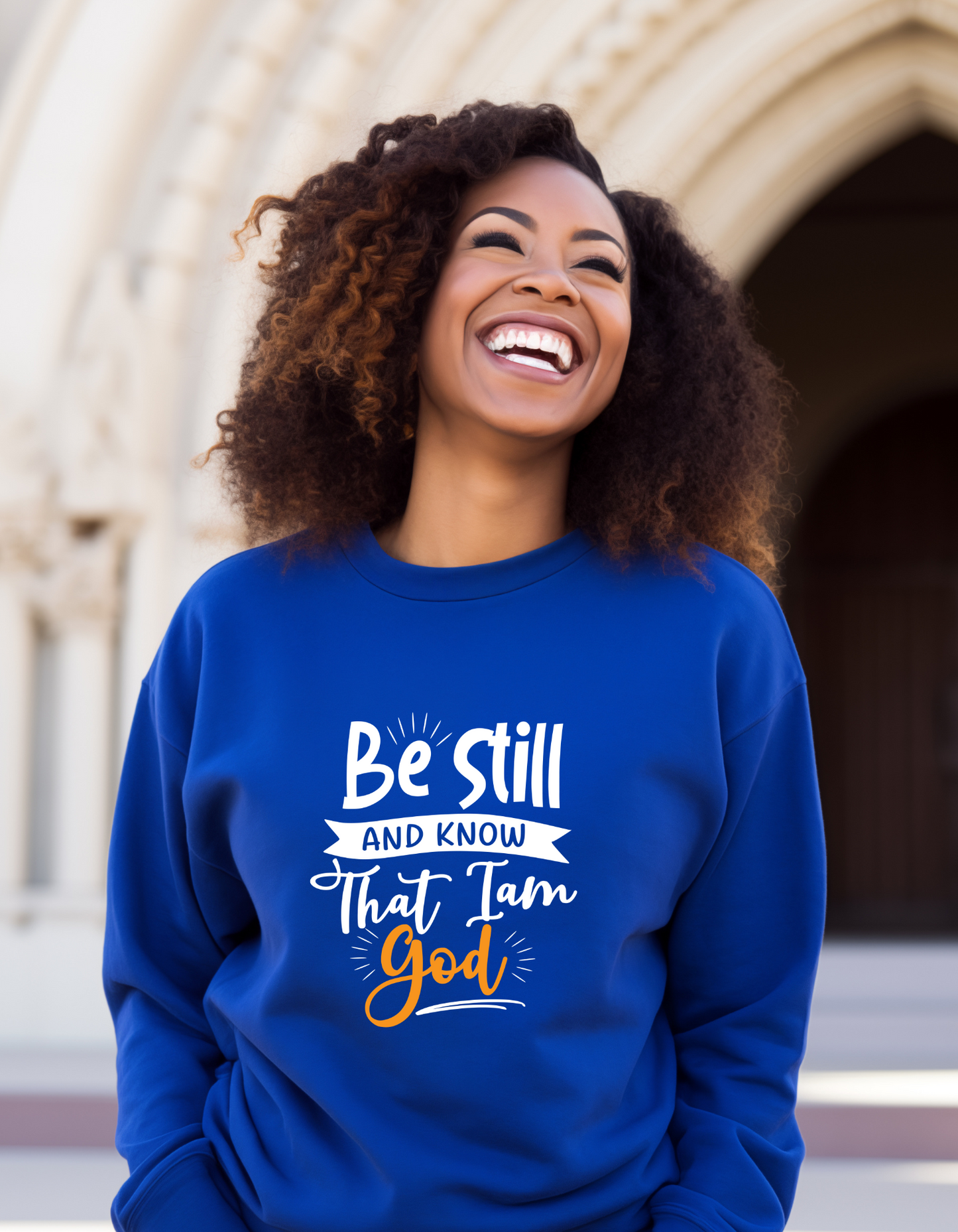 Be Still And Know That I Am God Christian Crew neck Sweatshirt