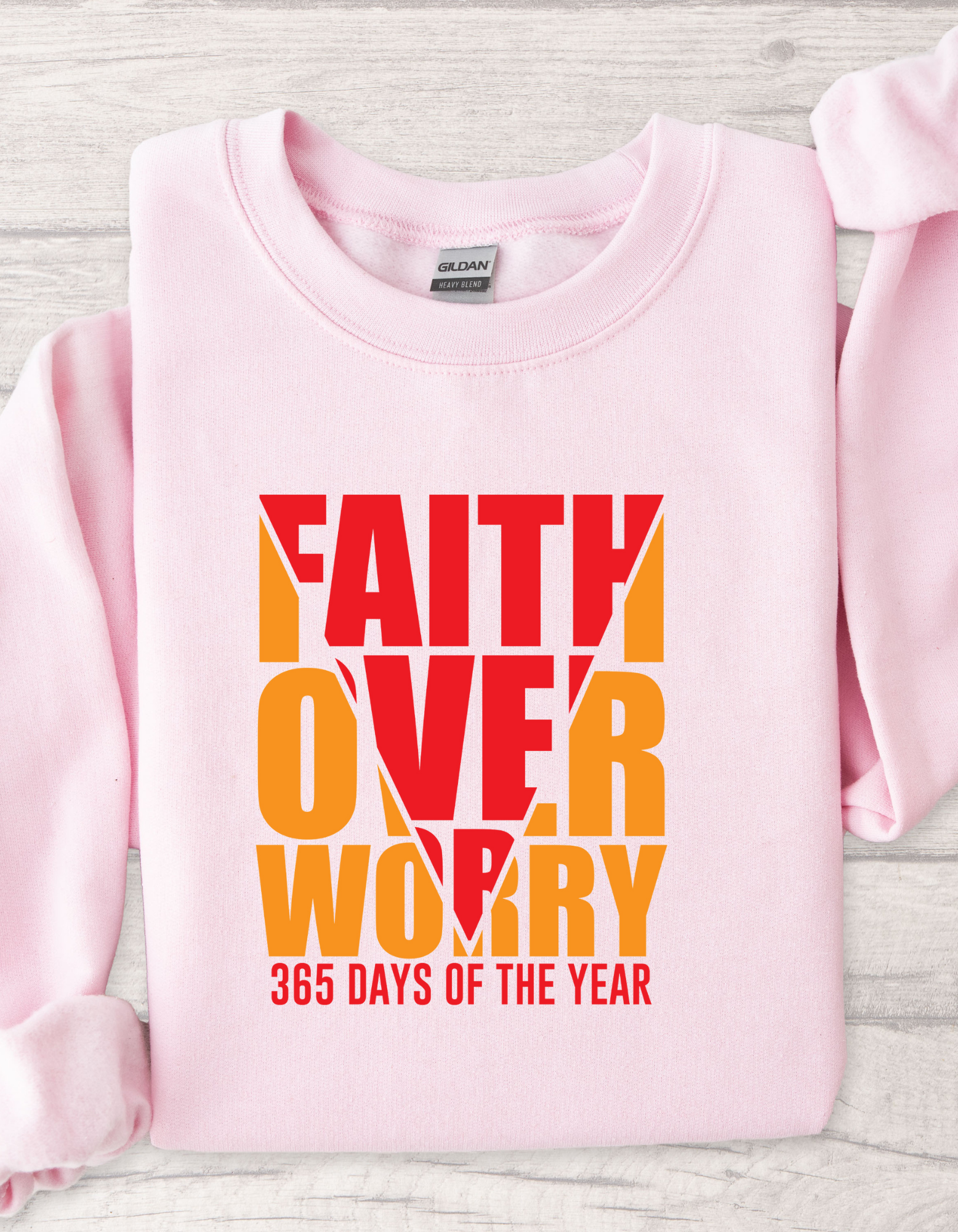 Christian Faith Hoodies, Faith over worries Unisex Crewneck Sweatshirt