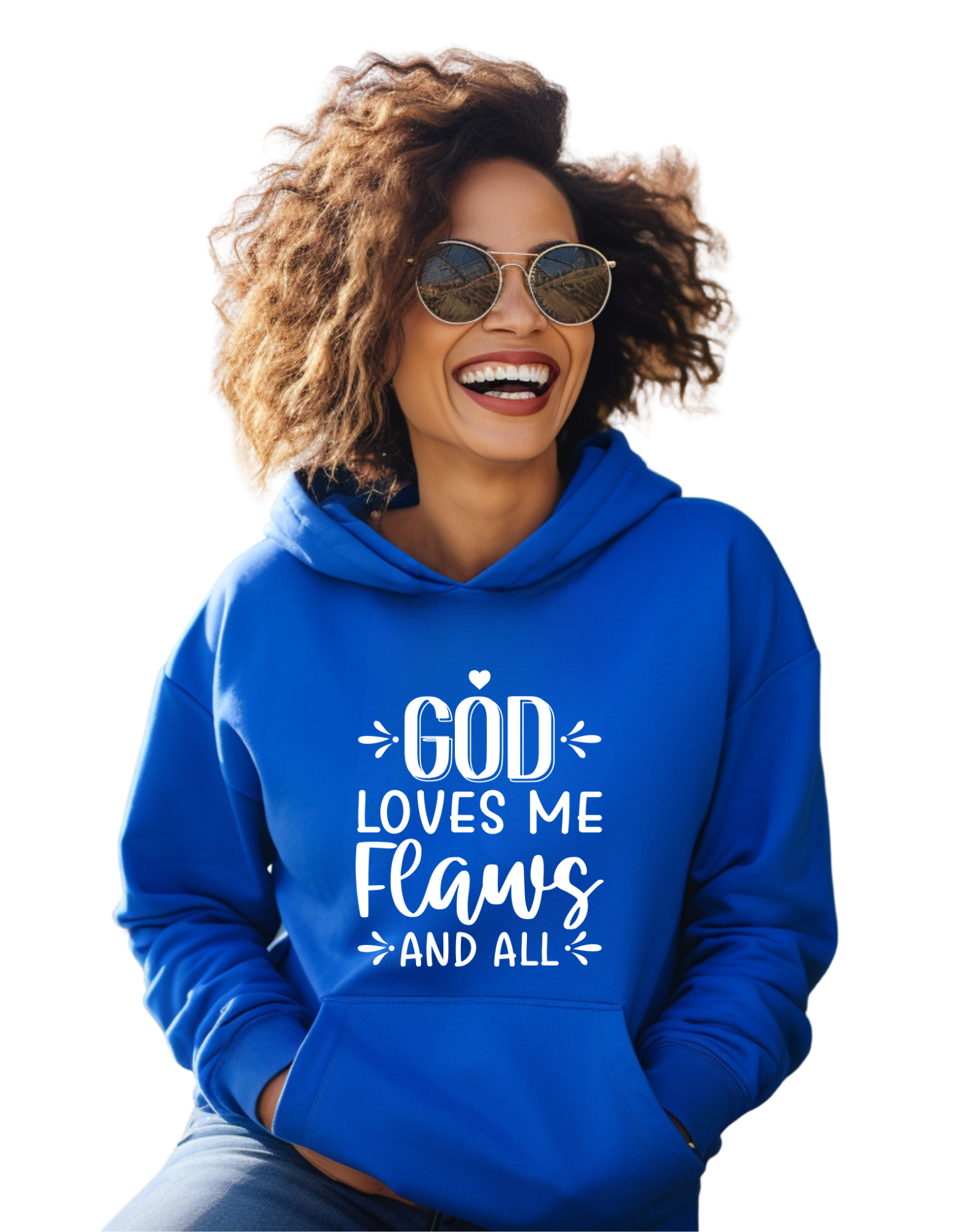 Cool Christian Hoodies, God loves me flaws and all hoodie sweatshirt