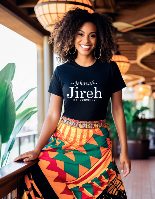 Christian Apparel T Shirts, Jehovah Jireh cotton T=shirt