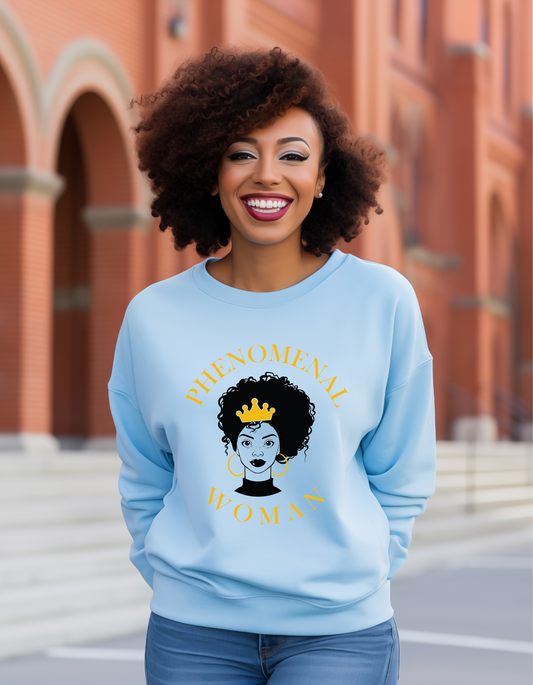 Phenomenal woman Crewneck Sweatshirt design with love