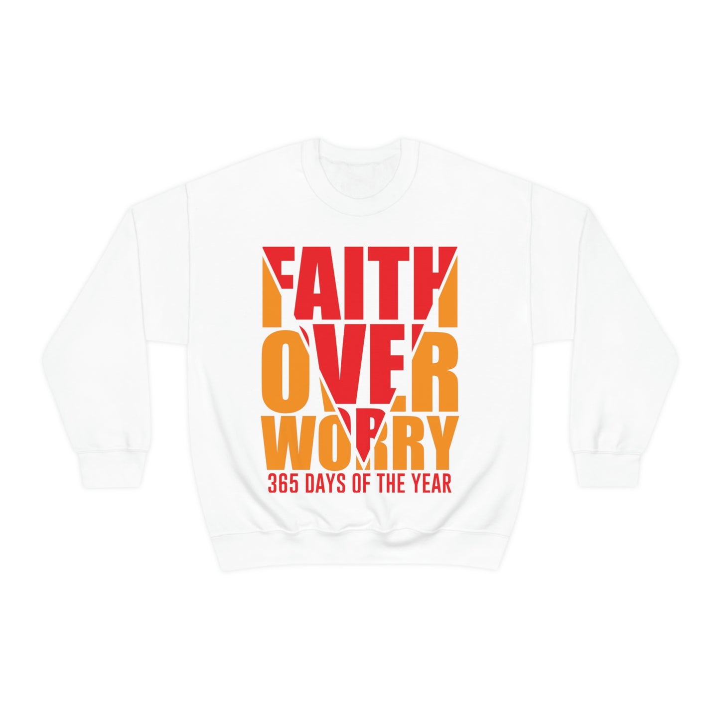 Women's Christian Sweatshirts, Faith over worries Unisex Crewneck Sweatshirt