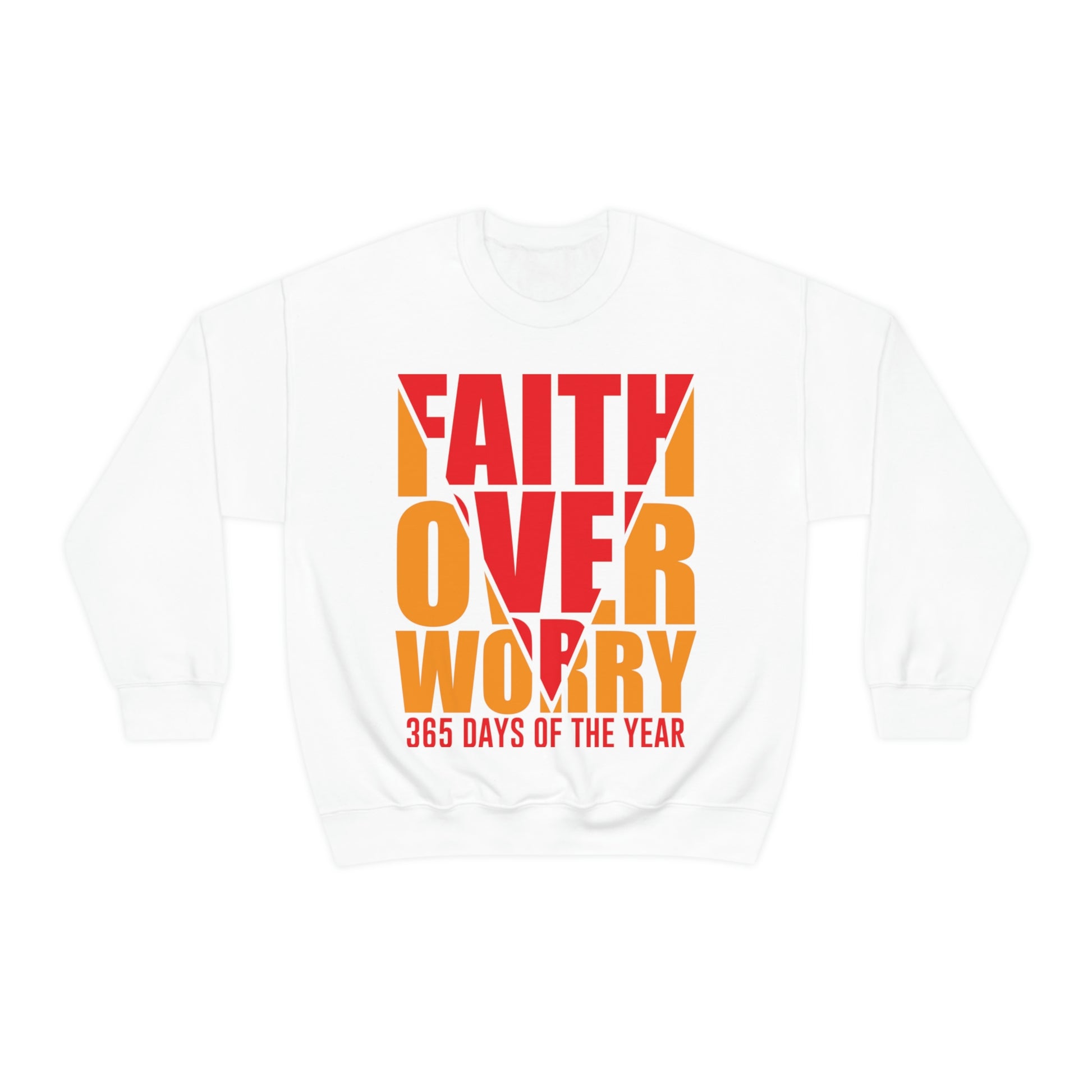 Women's Christian Sweatshirts, Faith over worries Unisex Crewneck Sweatshirt